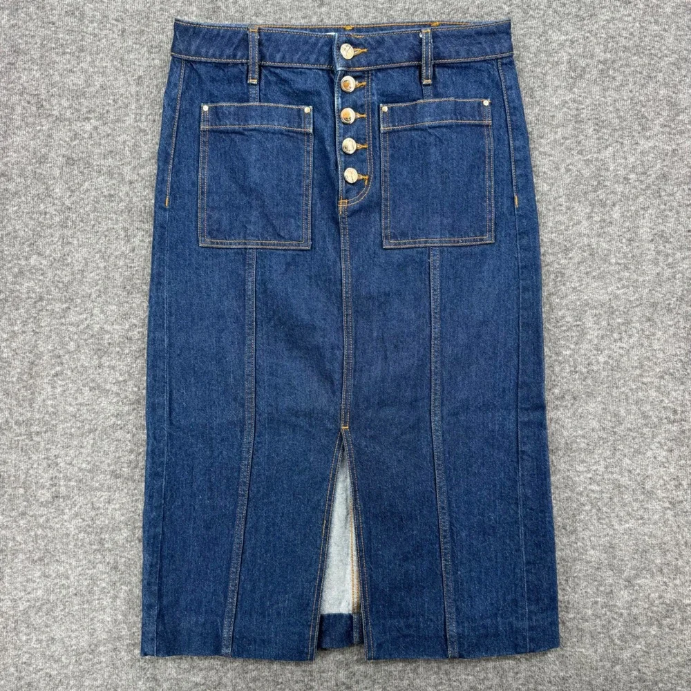 LOFT denim midi